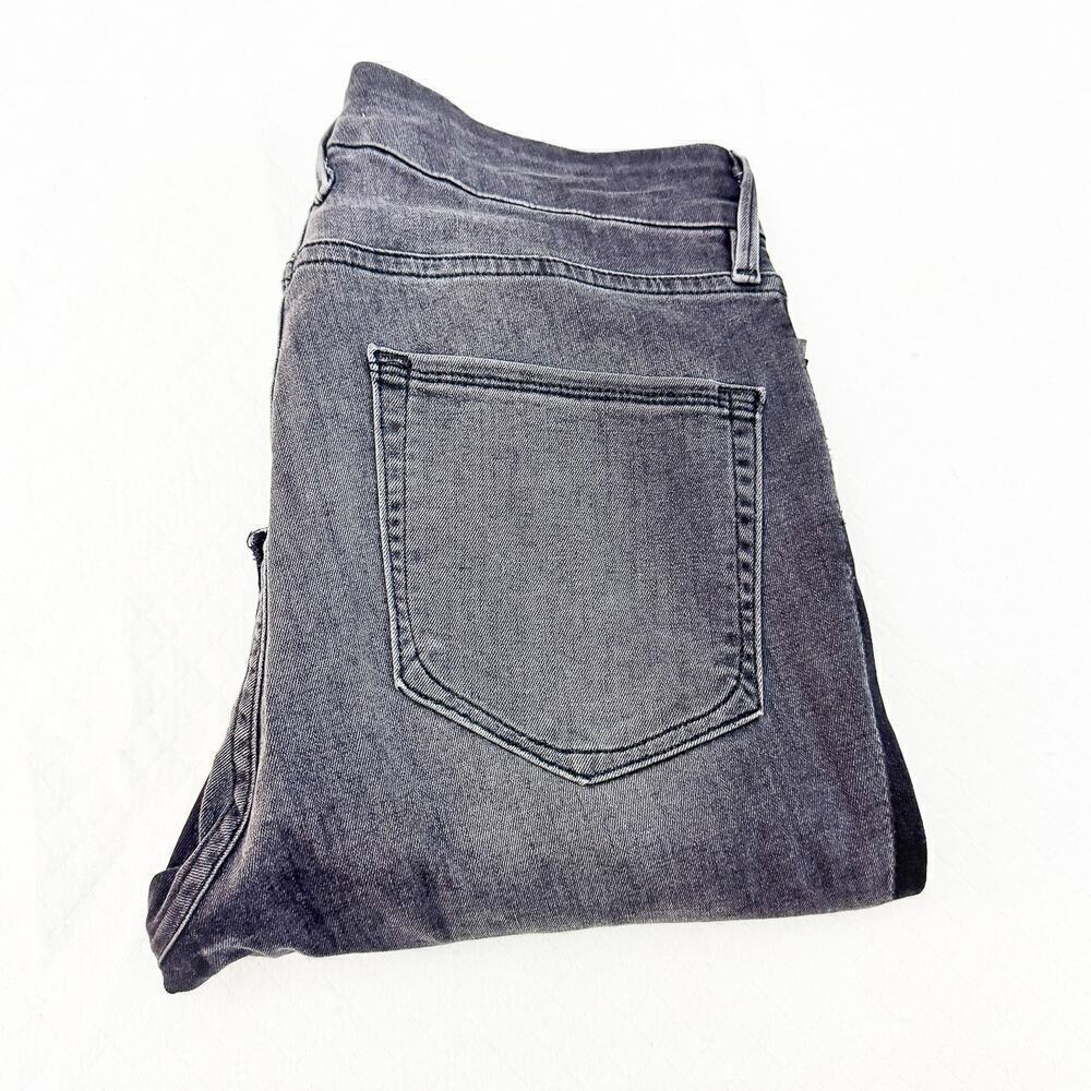 Good American Good Legs Striped Black Denim Jeans GLSS452T Black 018 Size 8 / 29